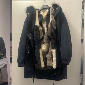 Vince fur lined parka